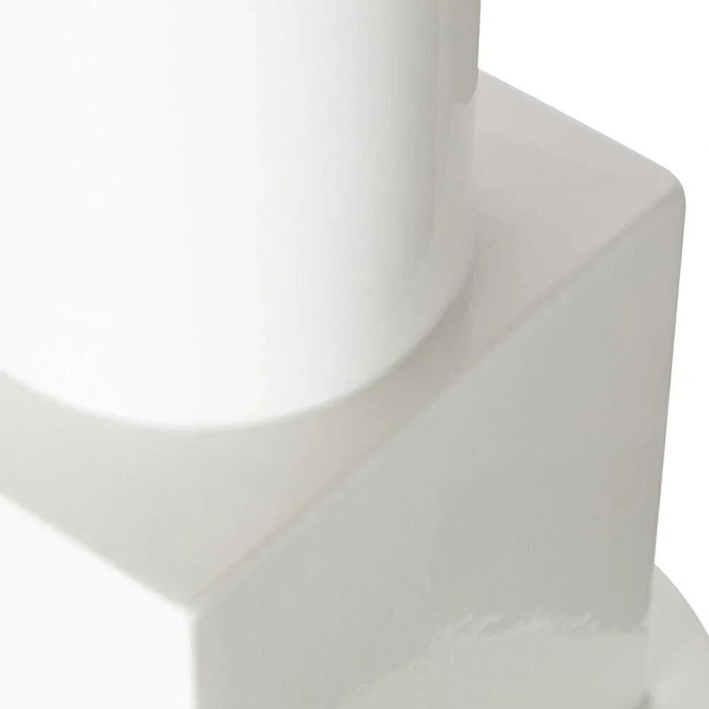 TOM DIXON Large White Block Vase – Sculptural Ceramic – 22” – Brand New in Box